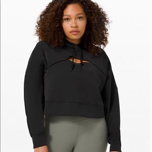 Get Centred Crop Hoodie Black Size 4 NWT